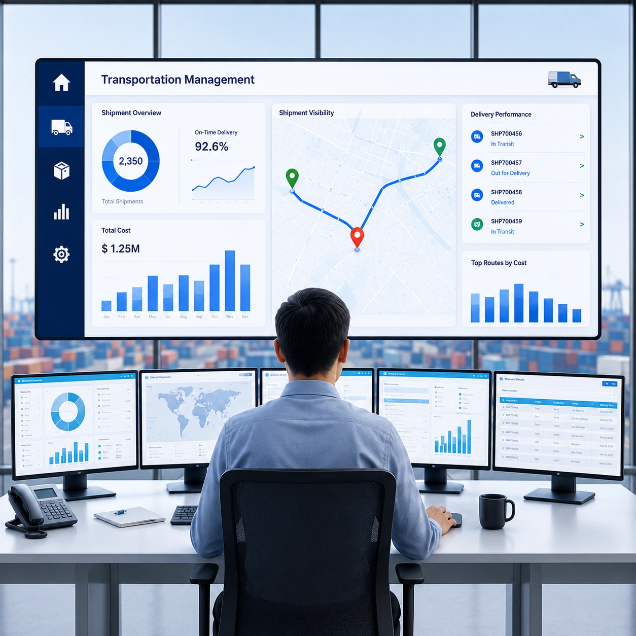 AI-powered Transportation Management System dashboard